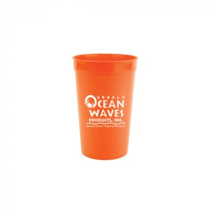 Neon Orange 16 oz Stadium Cup Promotional Custom Imprinted With Logo